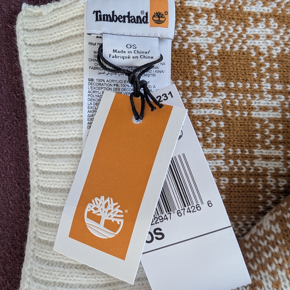 Timberland Plaid Knit Scarf - Picture 2 of 5